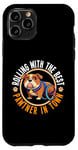 Coque pour iPhone 11 Pro Chien en fauteuil roulant pour propriétaire avec un chien handicapé