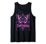 Mystical Gothic Moth T-Shirt – Bold "Bad Omens" Graphic Tank Top