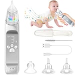 Victop Nasal Aspirator Baby, Baby Nose Suckers, Electric Baby Nose Cleaner with 3 Suction Levels and 3 Silicone Tips Anti-Backflow, Baby Nose Unblocker with Music and Light for Newborns, Toddlers