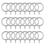 Anneaux de Rideau en Métal,24 PCS Crochets Suspendus pour Tringles à Rideaux Anneaux de Suspension de Rideau de 38mm pour Tringles à Rideaux et Rideaux de Douche Drapés