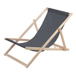 Transat Jardin couleur / plage Chaise longue confortable en Bois