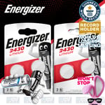 4x Energizer 2430 3V LITHIUM Coin Cell Batteries CR2430 BR2430 DL2430 Expiry+