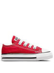 Converse Infant Unisex Ox Trainer - Red, Red, Size 3 Younger