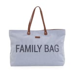 Childhome, Family Bag, Sac à Langer, Sac de Voyage/Week-end, Grande Contenance, Pochette incluse détachable, Jersey Gris