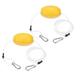 7FT Float Rope Tow Line, 2 Set Heavy Duty Buoy Ball Float Leash White