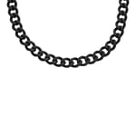 Fossil Collier chaîne Bold Chains en acier inoxydable, noir, pour homme, JF04613001