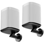 deleyCON 2X Fixe Support Mural pour SONOS One (SL) & SONOS Play:1 Support de Haut-Parleur Métal - Noir