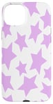 Coque pour iPhone 15 Plus Pink Stars, esthétique preppy, rétro années 70, Y2K, tendance, Teens