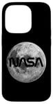 iPhone 14 Pro Retro NASA Worm Logo Full Moon Space Graphic Apollo Artemis Case