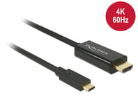 DELOCK – Cable USB Type-C male to HDMI male (DP Alt Mode) 4K 60 Hz 3 m black (85292)