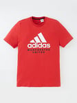 Boys, adidas Youth Manchester United 23/24 DNA Tee - Red, Red, Size 2Xl
