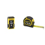 STANLEY Pocket Laser Distance Measure 12M (TLM40) STHT77666-0, Black+yellow & Tylon 8m/26ft Pocket Tape Yellow/Black, 0-30-656