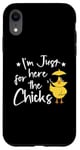 Coque pour iPhone XR I'm Just Here for the Chicks - Adorable poussin de Pâques