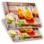 2 x Rectangle Stickers 7.5 cm - Iced Tea Lemonade Ice Drink Cafe Cool Gift #1654