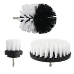 White 3pcs brush Brosse à récurer électrique avec perceuse, ensemble d'accessoires de rêve, brosse à récurer pour livres, douches, baignoires, tapis à coulis , 3 pièces