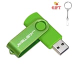 JASTER-Clé USB 2.0 rotative en plastique,clé gratuite JOColorful,clé USB,64 Go,32 Go,16 Go,128 Go,cadeau créatif - Type Green-4 GO