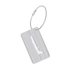 Elegant Aluminium Bagagetag: Flygplansmotiv, Vajer & Skydd Silver