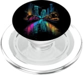 Miami River Florida USA Urban Trendy Colorful City Souvenir PopSockets PopGrip for MagSafe