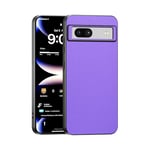 TAUYN Coque pour Google Pixel 7A, Ultra-Fin Premium PU Cuir Back et Monture en Silicone Souple Etui, Antichoc, Anti-Rayures Bumper Housse. - Violet