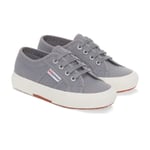 Superga Childrens Unisex Childrens/Kids 2750 Jcot Leather Trainers (Grey Bluish/Avorio) - Size UK 10 Kids