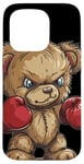 Coque pour iPhone 15 Pro Un ours en peluche cool portant une tenue de gants de boxe