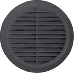 Cercle Grille d'aération Capot réglable de 100 à 150 mm (4 à 15,2 cm) Conduit Graphite (Gris)