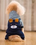 Belle chiot chien vêtements pour animaux de compagnie à capuche pull chaud chemise chiot automne hiver manteau chien mode combinaison vêtements pour chiens animaux de compagnie (couleur: B, taille: S)