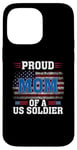 Coque pour iPhone 14 Pro Max Veteran American USA Flag Patriot Proud Mom Of A US Soldier