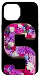 Coque pour iPhone 15 S Motif floral roses violettes roses