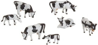 Noch - 15721 - Modélisme Ferroviaire - Figurine - 7 Vaches - Blanc/Noir