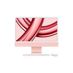 iMac 24-tommer Apple M3 med 8‑kjerners CPU, 10‑kjerners GPU / 24 GB / 512 GB SSD / Magic Trackpad / Magic Keyboard med Touch ID / Rosa