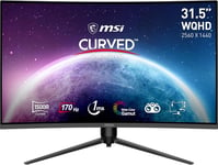 Mag 275Cqrf-Qd Écran Gaming Incurvé 27"" Wqhd-Dalle Rapid Va 1000R,2560X1440,16:9,170Hz / 1Ms,Freesync Premium,Hdr Ready,Pied Réglable-Hdmi 2.0B,Displayport 1.2A,Usb Type-C,Usb 2.0