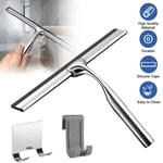 Bathroom Shower Screen Squeegee Mirror Glass Window Scraper Wiper Cleaner w/Hook