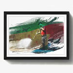 Arty Pie Framed Print Black A2 (24.5x18 Inch) Banksy Street Cleanup Graffiti Wall Art V2, Wood, Multi-Colour, 60 x 42 x 2 cm