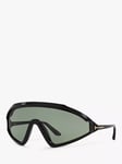 TOM FORD TR001754 Men's Lorna Wrap Sunglasses, Black/Grey