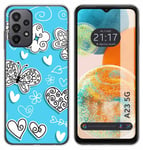 Housse En Silicone Pour Samsung Galaxy A23 5G Design Papillons Dessins