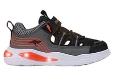 KangaROOS K-SLS Chopper Ev Sandale, Jet Black Steel Grey, 32 EU