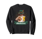 Funny Cat German Beer Oktoberfest Pretzel Bavaria Hat Party Sweatshirt