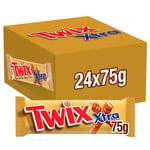 Twix Xtra Chocolate Biscuit Twin Bars 75g x24 Full Box Free Delivery UK