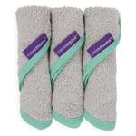 ClevaMama Bamboo Baby Washcloths - Set of 3 (Grey) - Extra Soft, Machine Wash