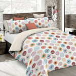 Italian Bed Linen Sogni e Capricci Fantasy Duvet Cover (Made in Italy), Circle, Double