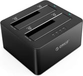 Boîtier Externe pour Disque Dur 2,5"" / 3,5"", Station d'accueil, duplicateur, Double Baies, USB 3.0, SATA III 6 GB/s, pour HDD SATA de 2,5/3,5 Pouces et SSD, avec Clone Hors Ligne