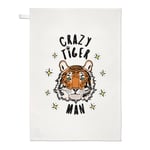 Crazy Tiger Man Stars Tea Towel Dish Cloth - Funny Animal