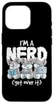 Coque pour iPhone 16 Pro Bunny I'm A Nerd Get Over It Nerdy Geek Rabbit Reading Gamer