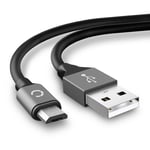 Câble Micro USB de 2m pour HUION HS64 / New 1060 Plus / WH1409 transfert de données et charge 2A gris en Nylon