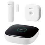 Pack Sécurité PANASONIC KX-HN6010FRW - Hub, Détecteur d'ouverture de porte et fenêtre, Détecteur de mouvement