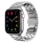 Business Metallarmband Apple Watch 45mm Series 9 silver