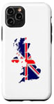 Coque pour iPhone 11 Pro Drapeau carte du Royaume-Uni