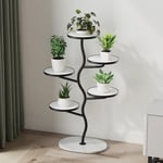 Zstar Support pour plantes en métal - Étagère à plantes à plusieurs niveaux - Escalier de plantes - Design de branche emboîtée - Étagère haute pour l'intérieur, salon