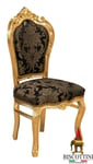 Biscottini Fauteuil Rembourré Chaise Français Louis XVI Fauteuil Baroque Or